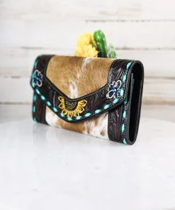 Myra Handbags & Wallets Camilla Cowhide Tooled Wallet