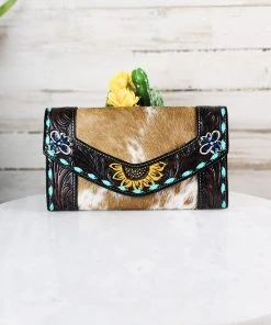 Myra Handbags & Wallets Camilla Cowhide Tooled Wallet