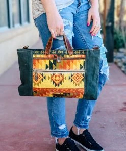 Sixtease Canary Yellow Aztec Messenger Crossbody>> MEGA SALE <<