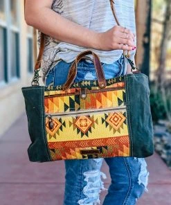 Sixtease Canary Yellow Aztec Messenger Crossbody Bag - MEGA SALE - Stylish & Functional -The Cinchy Cowgirl Store CanaryYellowAztecMessengerCrossbody5 1080x