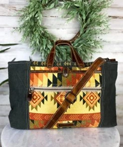 Sixtease Canary Yellow Aztec Messenger Crossbody Bag - MEGA SALE - Stylish & Functional -The Cinchy Cowgirl Store CanaryYellowAztecMessengerCrossbody6 1080x