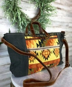 Sixtease Canary Yellow Aztec Messenger Crossbody Bag - MEGA SALE - Stylish & Functional -The Cinchy Cowgirl Store CanaryYellowAztecMessengerCrossbody 1080x