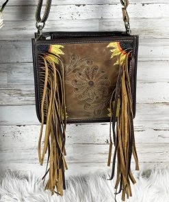 Bbags Catalina Tooled Fringe Crossbody Handbag - Stylish Leather Purse for Women 9 Bbags Catalina Tooled Fringe Crossbody Handbag Handbags & Wallets