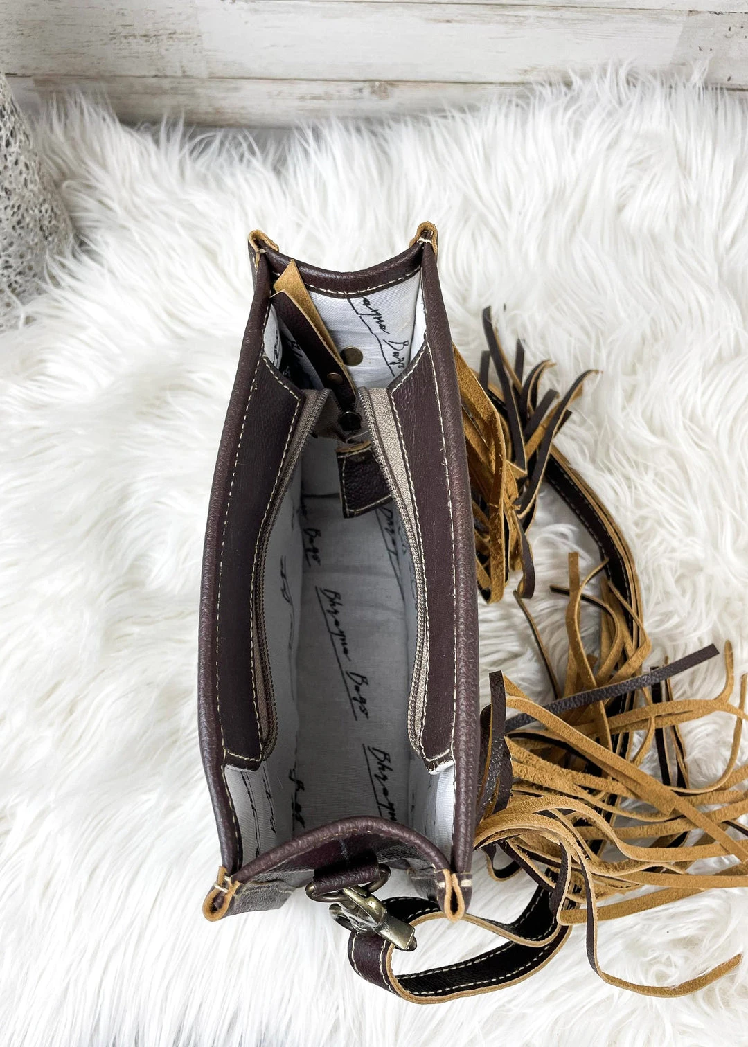 Bbags Catalina Tooled Fringe Crossbody Handbag - Stylish Leather Purse for Women 7 Bbags Catalina Tooled Fringe Crossbody Handbag Handbags & Wallets