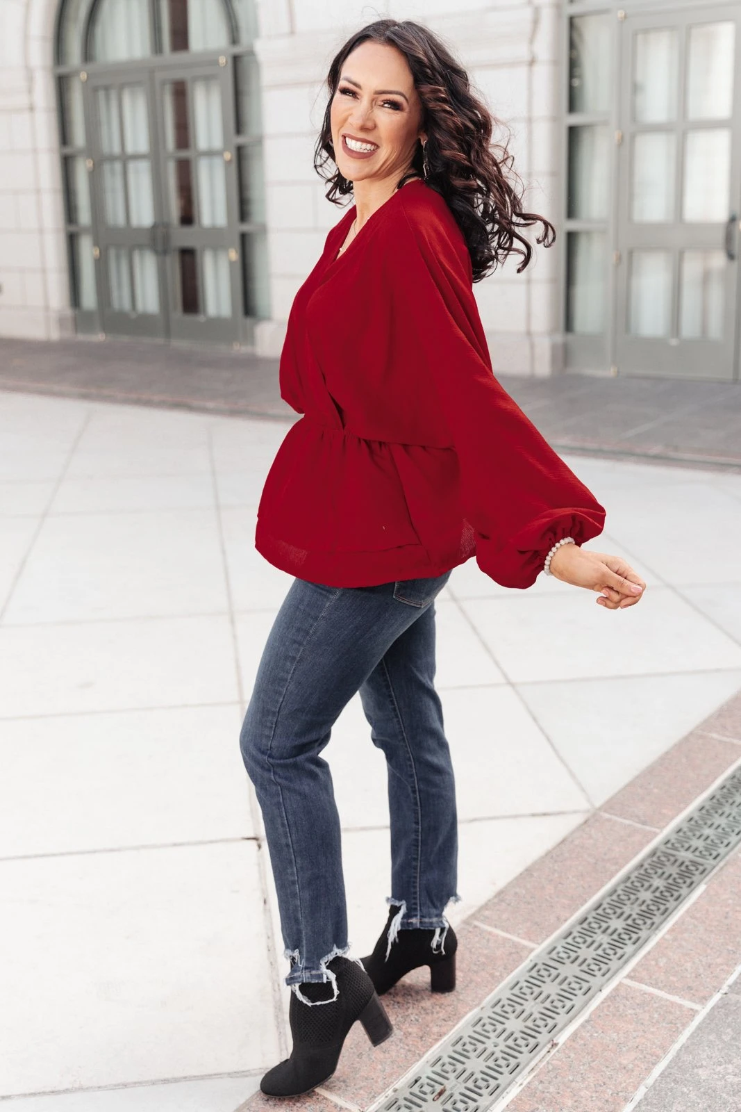 Ave Shops Catch Me There Burgundy Long Sleeve Blouse - Stylish Women's Top 8 Ave Shops Catch Me There Blouse In Burgundy Clothing