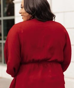 Ave Shops Catch Me There Burgundy Long Sleeve Blouse - Stylish Women's Top 25 Ave Shops Catch Me There Blouse In Burgundy Clothing