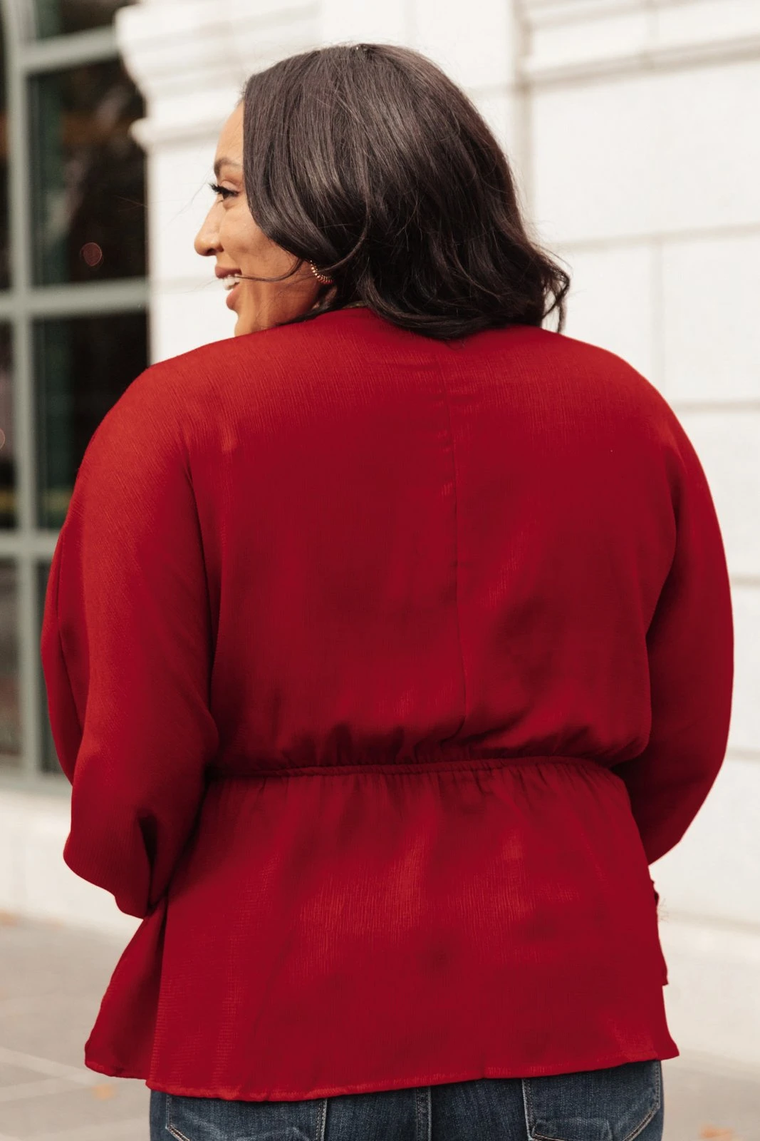 Ave Shops Catch Me There Burgundy Long Sleeve Blouse - Stylish Women's Top 13 Ave Shops Catch Me There Blouse In Burgundy Clothing