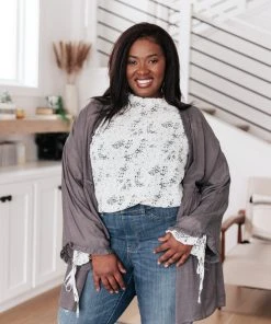 Ave Shops Clothing Chantal Cardigan In Slate