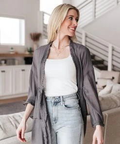 Ave Shops Clothing Chantal Cardigan In Slate