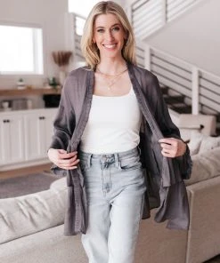 Ave Shops Clothing Chantal Cardigan In Slate