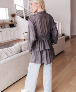 Ave Shops Clothing Chantal Cardigan In Slate