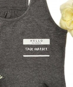 The Cinchy Cowgirl Charcoal Hello Tack Hoarder Tank Top