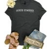 The Cinchy Cowgirl Charcoal Horse Hoarder Graphic Short Sleeve Tee Clothing