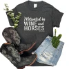 The Cinchy Cowgirl TCC Graphic Tanks & Tees Charcoal Motivated By Wine & Horses Short Sleeve Tee