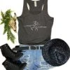The Cinchy Cowgirl Charcoal She Cannot Be Tamed Tank Top
