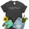 The Cinchy Cowgirl Charcoal Simply Blessed Short Sleeve Graphic Tee