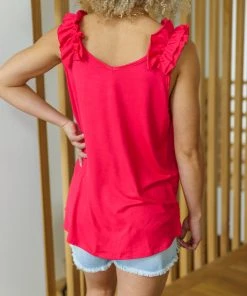 Ave Shops Cherry Girl Tank - Stylish Short Sleeve Top for Women 19 Ave Shops Cherry Girl Tank