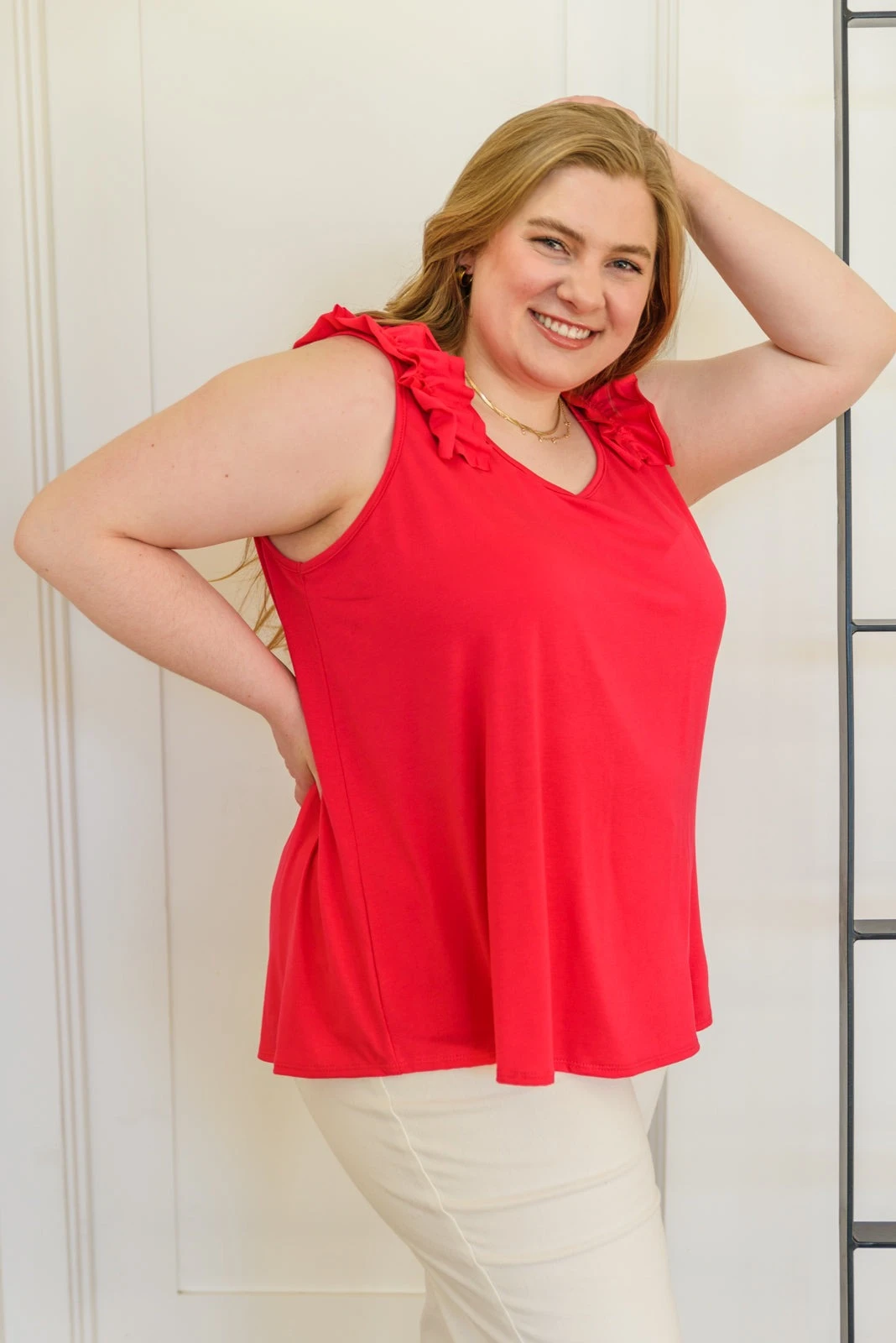 Ave Shops Cherry Girl Tank - Stylish Short Sleeve Top for Women 4 Ave Shops Cherry Girl Tank