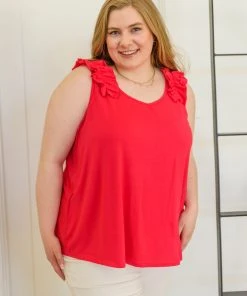 Ave Shops Cherry Girl Tank - Stylish Short Sleeve Top for Women 15 Ave Shops Cherry Girl Tank