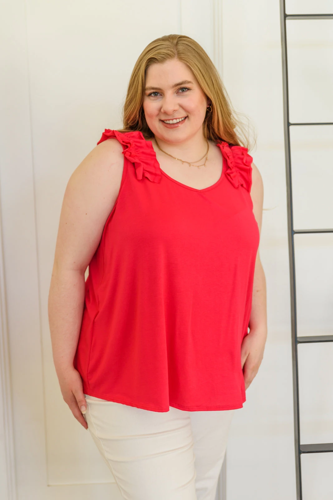 Ave Shops Cherry Girl Tank - Stylish Short Sleeve Top for Women 6 Ave Shops Cherry Girl Tank