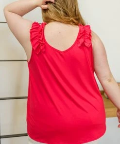 Ave Shops Cherry Girl Tank - Stylish Short Sleeve Top for Women 17 Ave Shops Cherry Girl Tank