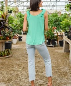 Ave Shops Cherry Girl Tank In Green New Arrivals