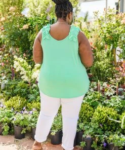 Ave Shops Cherry Girl Tank In Green New Arrivals