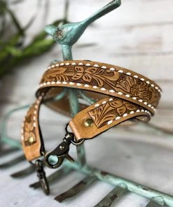 American Darling Chiseled Floral Buckstitch Purse Strap Handbags & Wallets