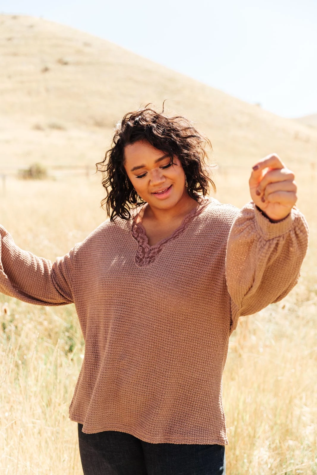 Ave Shops Chloe Lace & Drape Cardigan Sweater in Coco - Elegant Outerwear for Women 13 Ave Shops Cardigans, Sweaters, Outerwear Chloe Lace & Drape Sweater In Coco