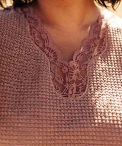 Ave Shops Chloe Lace & Drape Cardigan Sweater in Coco - Elegant Outerwear for Women 34 Ave Shops Cardigans, Sweaters, Outerwear Chloe Lace & Drape Sweater In Coco