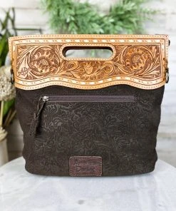 American Darling Chocolate Brown Embossed Tooled Handbag Handbags & Wallets