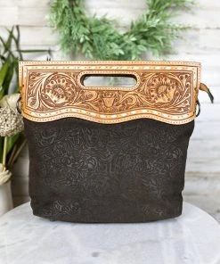 American Darling Chocolate Brown Embossed Tooled Handbag Handbags & Wallets