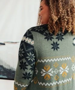 Ave Shops Christmas Night Olive Cardigan - Cozy Women's Outerwear 28 Ave Shops Christmas Night Cardigan In Olive Clothing