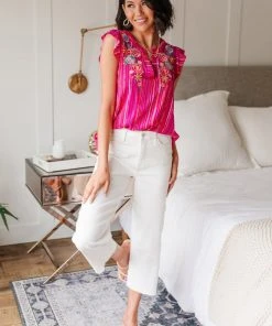 Ave Shops Bottoms & Jeans Ciara Hi-Waisted Cropped Wide Leg Jeans