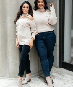 Ave Shops City Chic Sweater In Beige