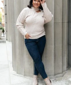 Ave Shops City Chic Sweater In Beige