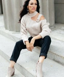 Ave Shops City Chic Sweater In Beige