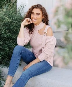 Ave Shops Mauve City Chic Sweater - Soft Cardigan for Women, Stylish Outerwear 31 Ave Shops Cardigans, Sweaters, Outerwear City Chic Sweater In Mauve