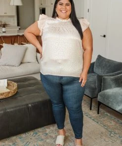 Ave Shops City Escape Top In Pearl - Stylish Short Sleeve Blouse for Women 32 Ave Shops City Escape Top In Pearl Clothing