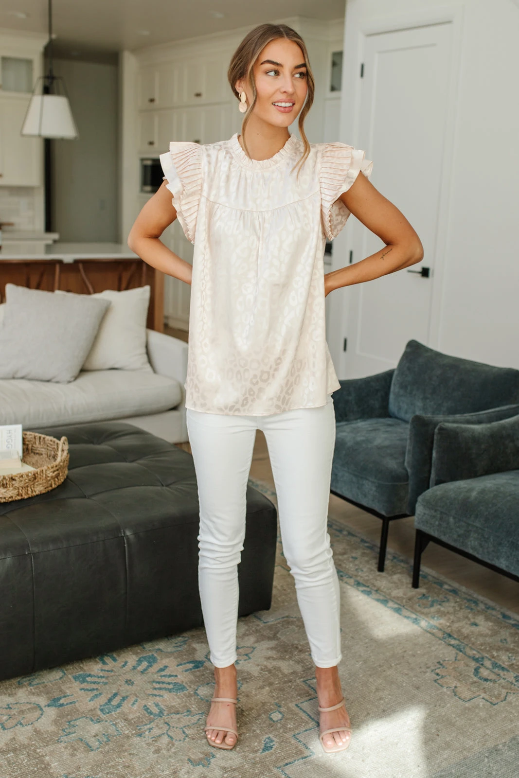 Ave Shops City Escape Top In Pearl - Stylish Short Sleeve Blouse for Women 15 Ave Shops City Escape Top In Pearl Clothing