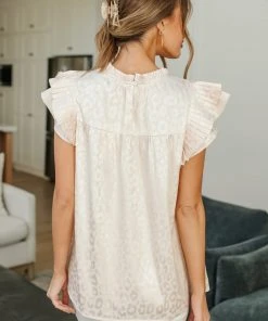 Ave Shops City Escape Top In Pearl - Stylish Short Sleeve Blouse for Women 30 Ave Shops City Escape Top In Pearl Clothing