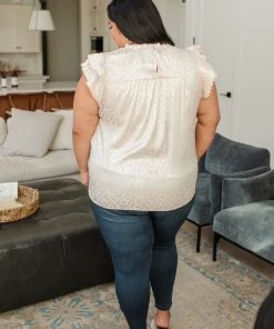 Ave Shops City Escape Top In Pearl - Stylish Short Sleeve Blouse for Women 35 Ave Shops City Escape Top In Pearl Clothing