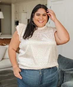 Ave Shops City Escape Top In Pearl - Stylish Short Sleeve Blouse for Women 28 Ave Shops City Escape Top In Pearl Clothing