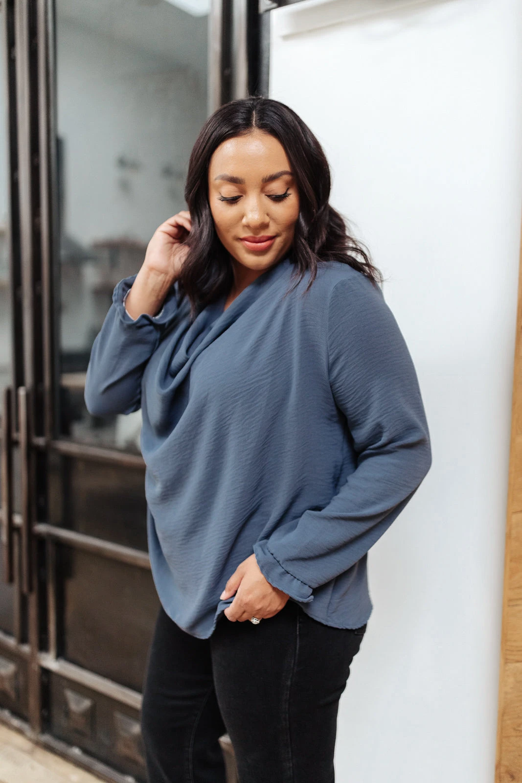 Ave Shops City Girl Long Sleeve Blouse | Women's Stylish Tops & Blouses 11 Ave Shops Clothing City Girl Blouse