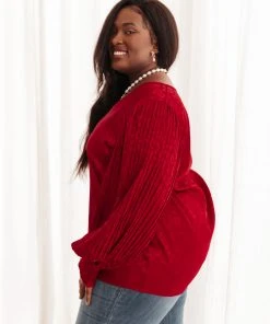 Ave Shops Clothing Cityscape Blouse In Burgundy