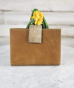 Sixtease Distressed Classic Tan Cowhide Wallet Book (+ Card Holder)