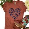 The Cinchy Cowgirl Clay Horse Heart Short Sleeve Tee Clothing