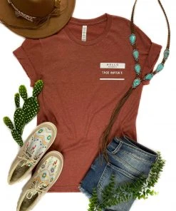 The Cinchy Cowgirl Clothing Clay Hello Tack Hoarder Side Short Sleeve Tee