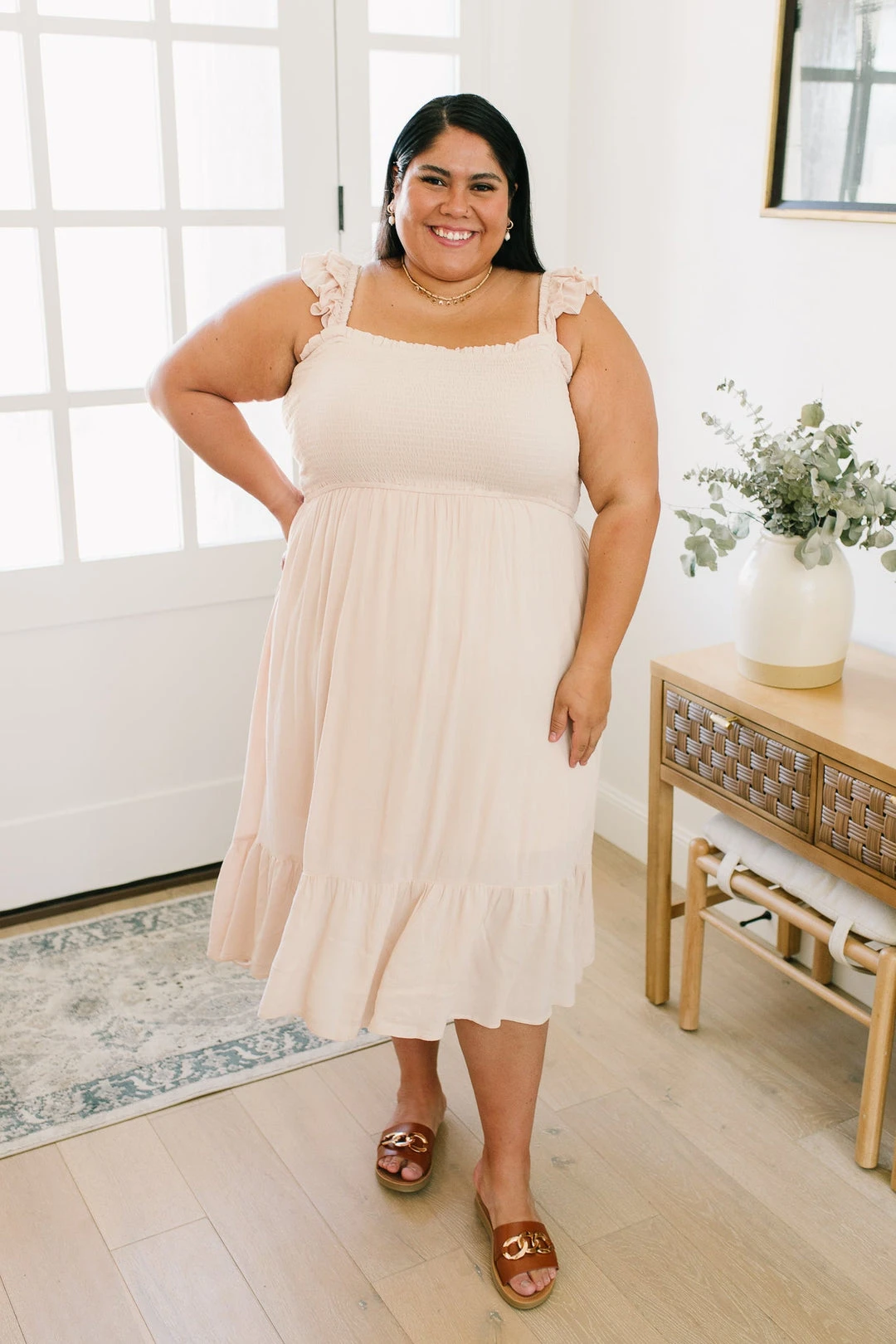 Ave Shops Oatmeal Clear View Dress - Stylish Dresses, Rompers & Jumpsuits 11 Ave Shops Dresses, Rompers, Jumpsuits Clear View Dress In Oatmeal