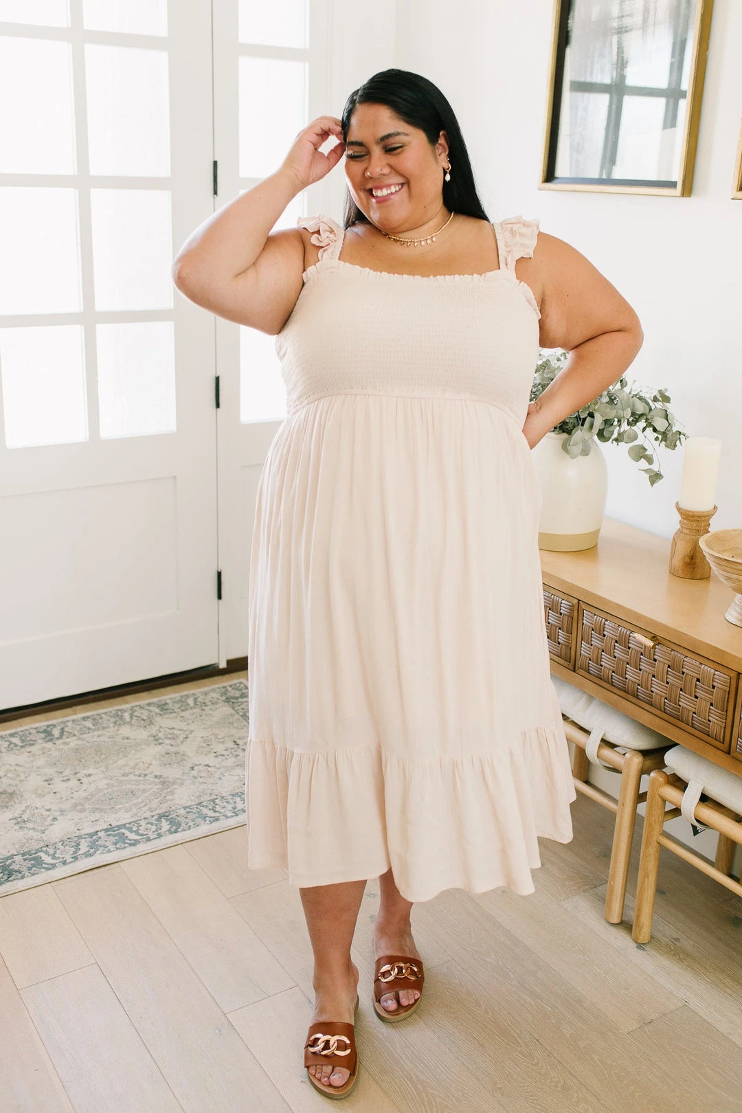 Ave Shops Oatmeal Clear View Dress - Stylish Dresses, Rompers & Jumpsuits 5 Ave Shops Dresses, Rompers, Jumpsuits Clear View Dress In Oatmeal